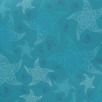 Detailed Pattern Of Starfish A Midweight Cotton Poplin