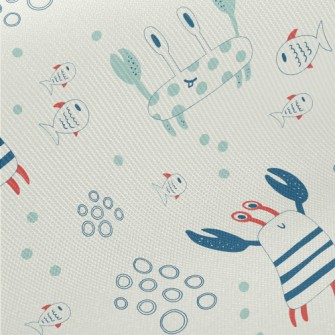 Children's Simple Crab Fis Midweight Cotton Poplin