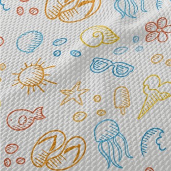 Hot Summer Pattern Birdseye Piqué