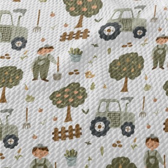 Children&#39;s Book Happy Farm Birdseye Piqué