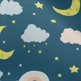 NightMoonRainbowStars Chiffon