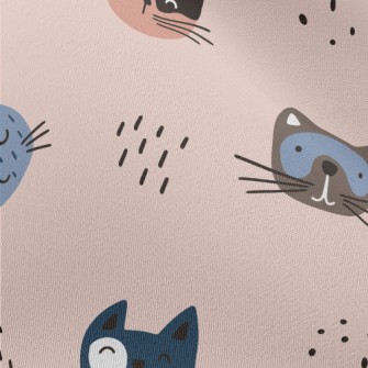 Doodle Cute Cat Chiffon