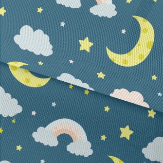 NightMoonRainbowStars Waterproof Oxford
