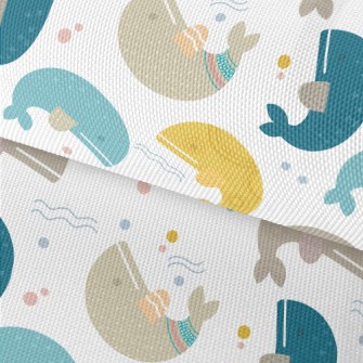 Color Block Unique Style Whale Waterproof Oxford