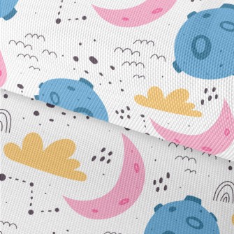 Colorful Cartoon Planets Waterproof Oxford