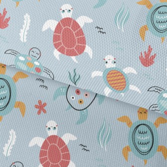 Hand Drawn Turtles Of Differen Waterproof Oxford
