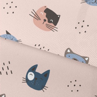 Doodle Cute Cat Waterproof Oxford