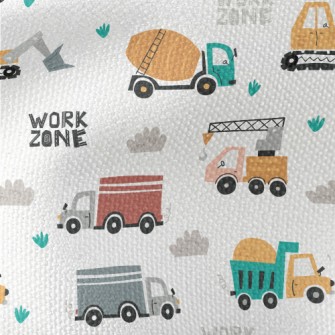 Construction Vehicles Waterproof Canvas