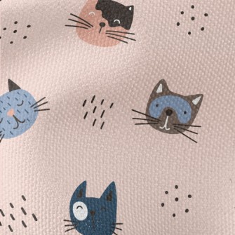 Doodle Cute Cat Waterproof Canvas