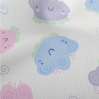 Cute Happy Flowers Athletic Mesh Flat Back