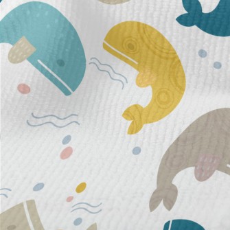 Color Block Unique Style Whale Terry