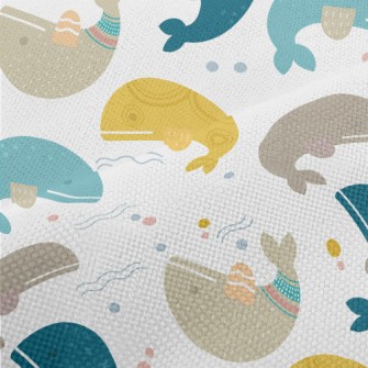 Color Block Unique Style Whale Performance Linen