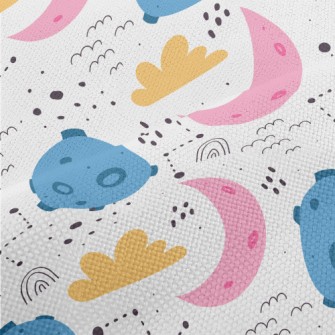 Colorful Cartoon Planets Performance Linen