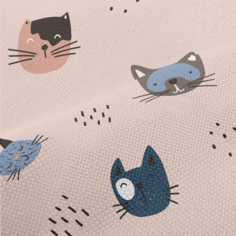 Doodle Cute Cat Performance Linen