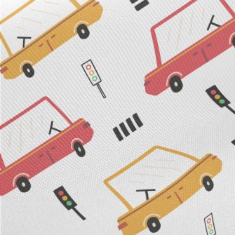 Children&#39;s Colorful Cars Twill