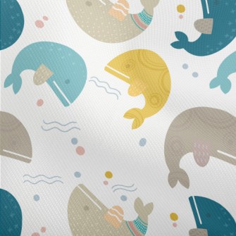 Color Block Unique Style Whale Dobby