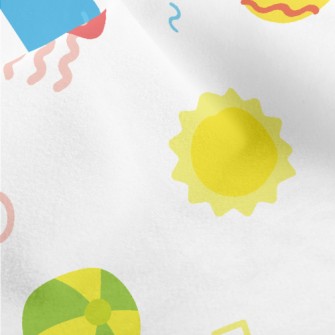 Happy Summer Pattern Micro Fleece
