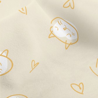 Simple Hand Drawn Cat Micro Fleece