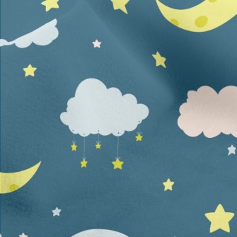 NightMoonRainbowStars Micro Fleece
