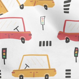 Children&#39;s Colorful Cars Micro Fleece