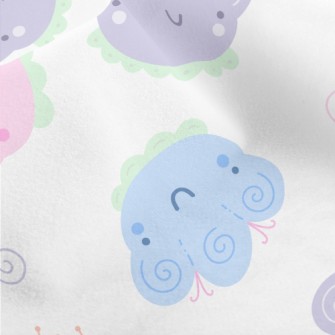 Cute Happy Flowers Micro Fleece