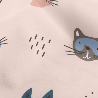 Doodle Cute Cat Micro Fleece