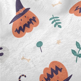 Cute Pumpkin Skull Minky
