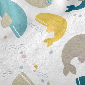 Color Block Unique Style Whale Minky
