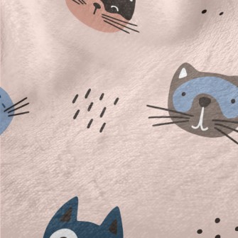 Doodle Cute Cat Minky