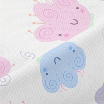Cute Happy Flowers Piqué