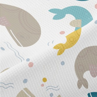 Color Block Unique Style Whale Piqué