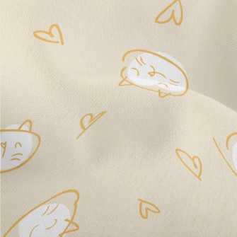 Simple Hand Drawn Cat Lightweight Performance Linen