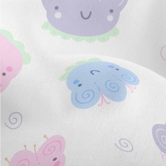 Cute Happy Flowers Lightweight Performance Linen