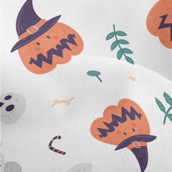 Cute Pumpkin Skull Lightweight Performance Linen