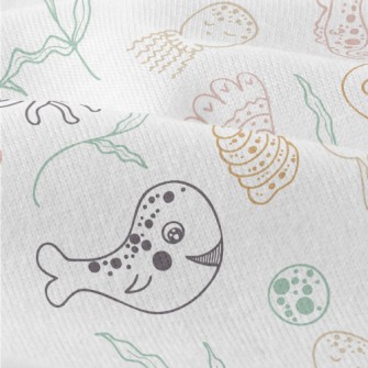 Hand Drawn Cute Marine Life Modern Jersey