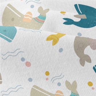 Color Block Unique Style Whale Modern Jersey