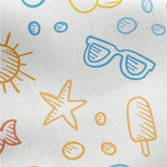 Hot Summer Pattern Jersey Backed Fleece