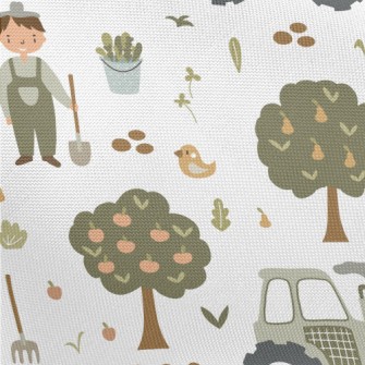 Children&#39;s Book Happy Farm Pongee