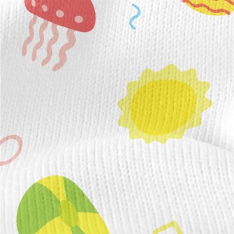 Happy Summer Pattern Stretch Jersey