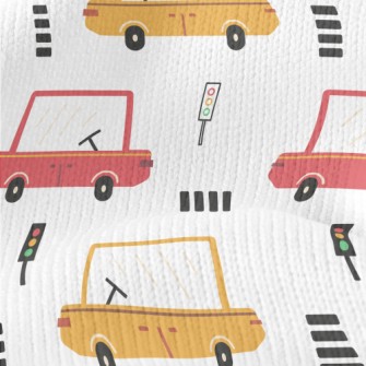 Children&#39;s Colorful Cars Stretch Jersey