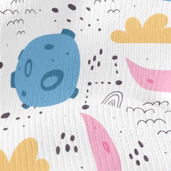 Colorful Cartoon Planets Stretch Jersey