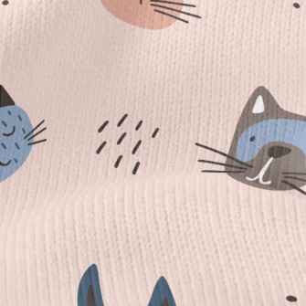 Doodle Cute Cat Stretch Jersey