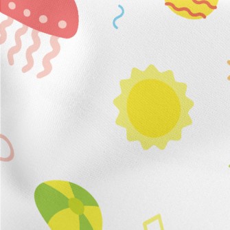 Happy Summer Pattern Lightweight Cotton Poplin