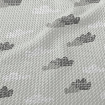 Simple Lattice Clouds Birdseye Piqué