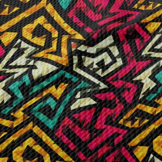 Swirl Geometry Birdseye Piqué