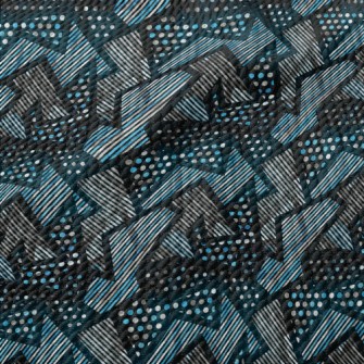 Shiny Geometric Pattern Birdseye Piqué