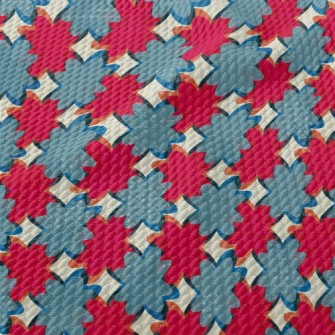 Stitching Irregular Color Bloc Birdseye Piqué