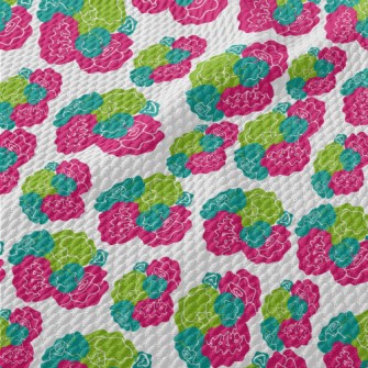 Stitching Color Block Flowers Birdseye Piqué