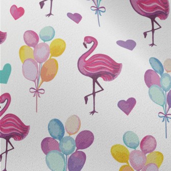 Watercolor Flamingo Balloon Chiffon