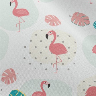 Flamingo Standing On One Leg Chiffon